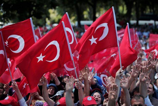The Latest: Erdogan supporters rally for 5th straight day