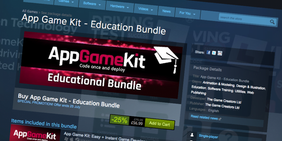 AppGameKit Education Bundle helps teachers create coding classes