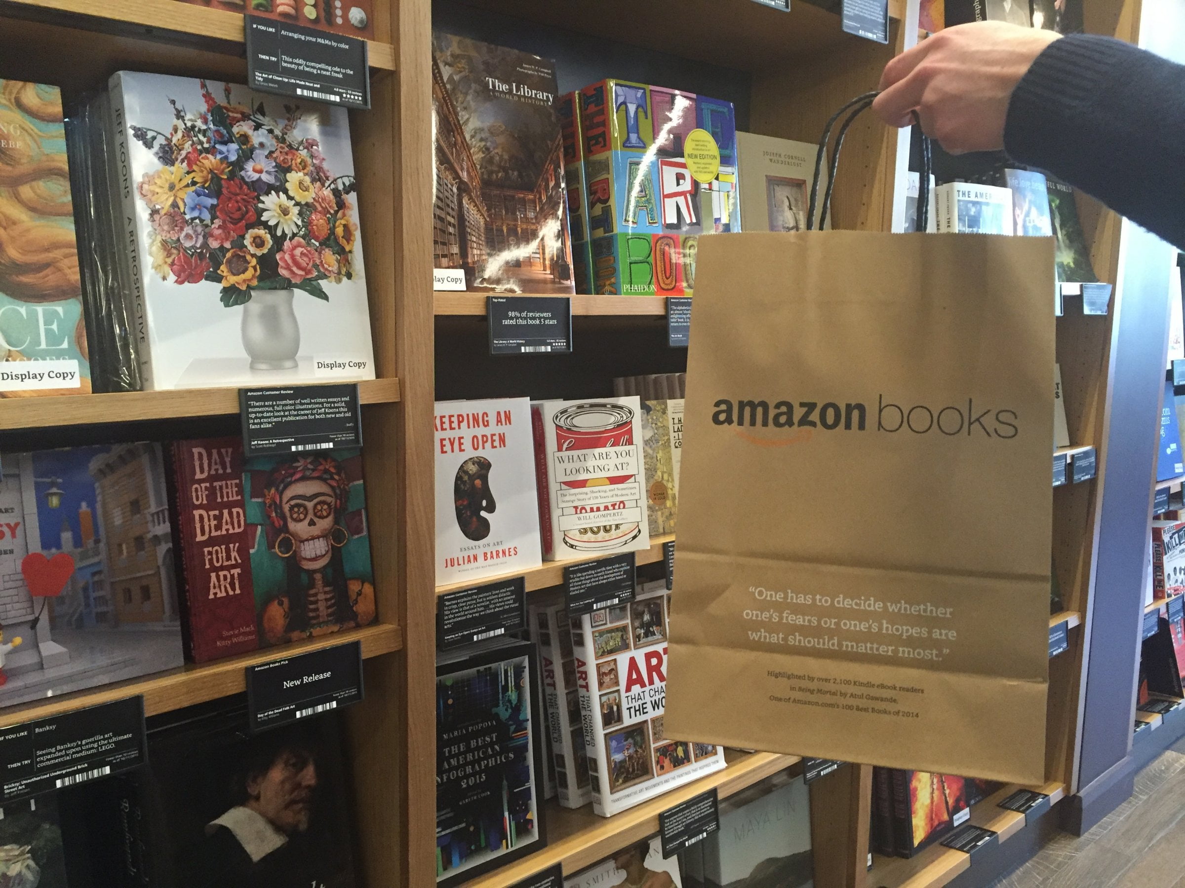 I shopped at Amazon’s first real-life bookstore ever and it was freaking awesome