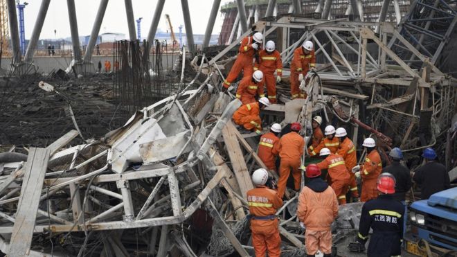 Deadly collapse at Chinese power station