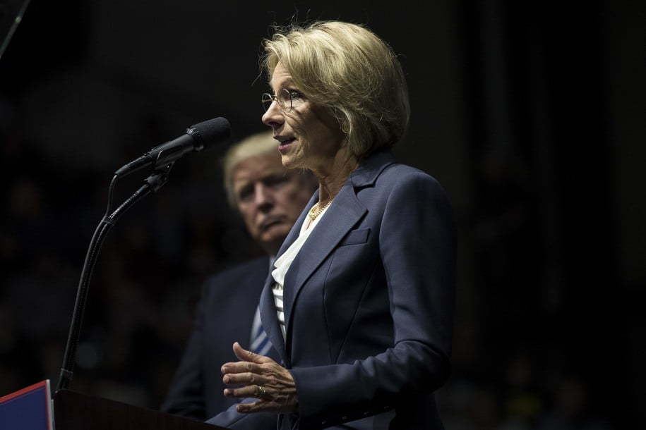 Trump’s education pick walked away from a $5.3 million fine. Democrats think she should pay it